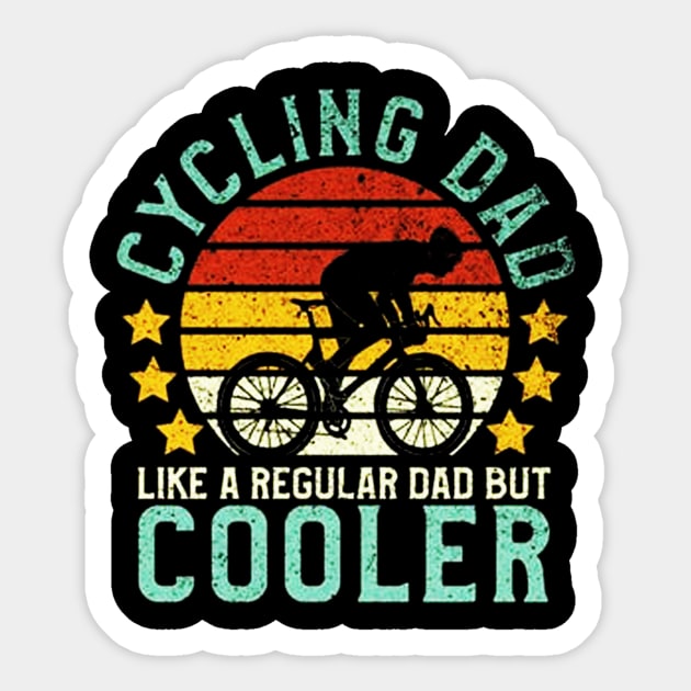 Cycling Dad Sticker by akkadesigns